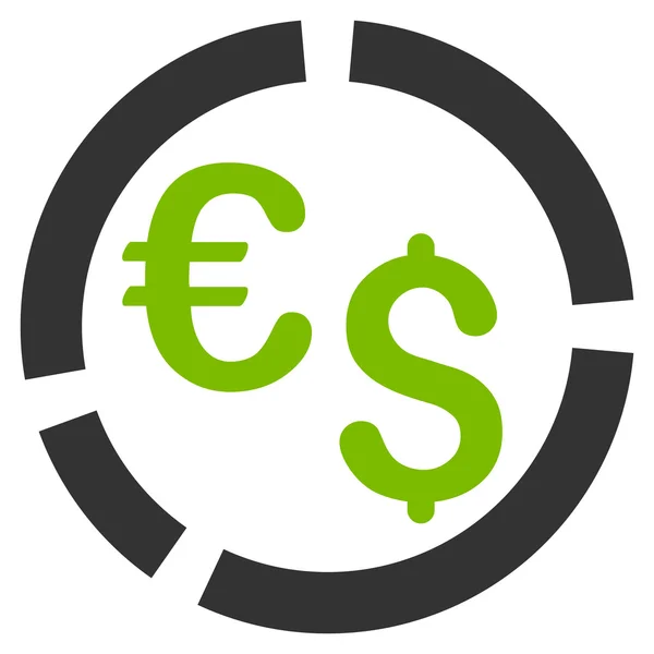 Valuta Diagram platte Vector Icon — Stockvector