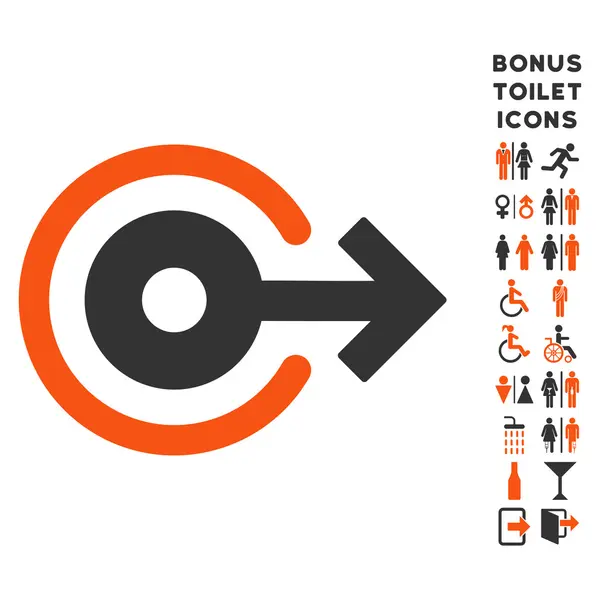 Déconnexion Icône vectorielle plate et bonus — Image vectorielle