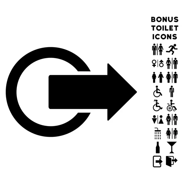 Déconnexion Icône vectorielle plate et bonus — Image vectorielle