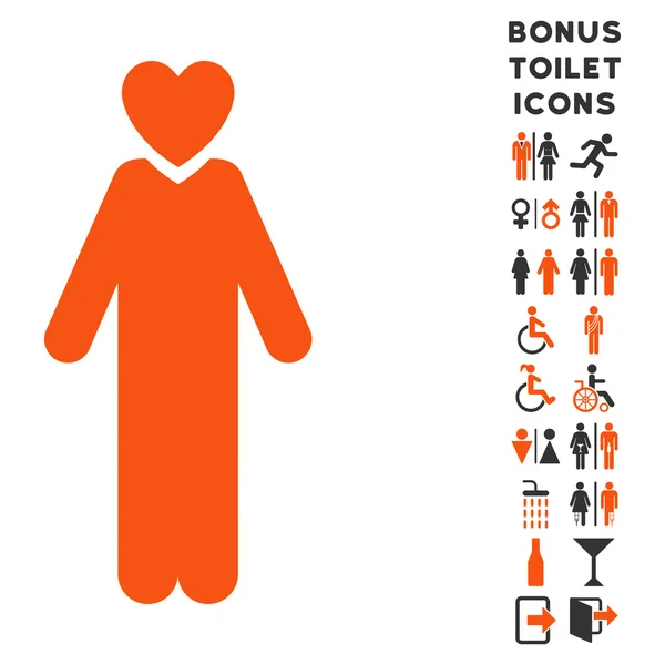 Векторная икона и бонус человека-любовника — стоковый вектор