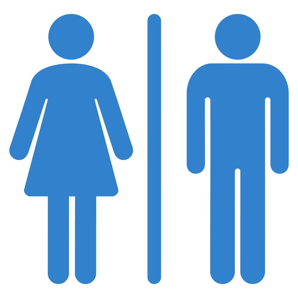 WC personen Flat Glyph pictogram — Stockfoto