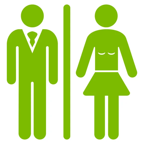 Toilet Persons Flat Glyph Icon — Stock Photo, Image