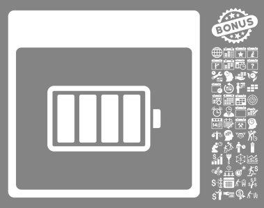 Pil takvim sayfa düz vektör simgesi Bonus ile