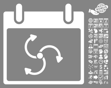 Siklon takvim gün düz vektör simge Bonus ile