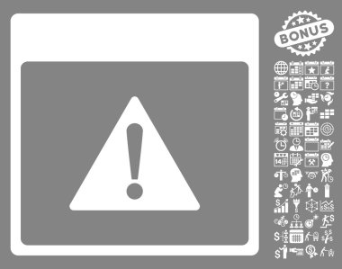 Hata takvim sayfa düz vektör simgesi Bonus ile