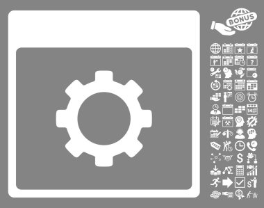 Vites seçenekleri sayfa düz vektör simge Bonus ile takvim