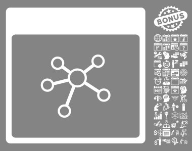 Linkler sayfa düz vektör simge Bonus ile takvim