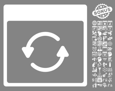 Update takvim sayfa düz vektör simgesi Bonus ile