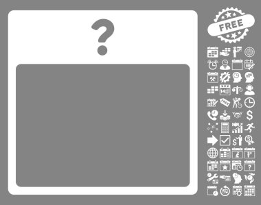 Bonus ile bilinmeyen gün takvim sayfa düz vektör simgesi