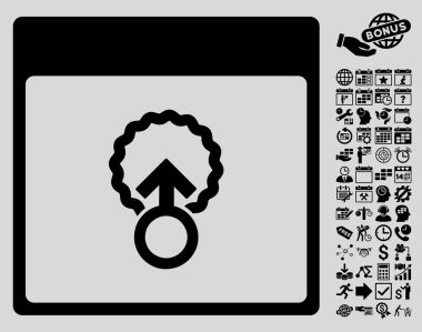 Hücre penetrasyon takvim sayfa düz vektör simgesi Bonus ile