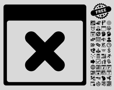 Takvim sayfası düz vektör simge Bonus ile iptal