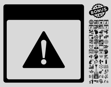 Hata takvim sayfa düz vektör simgesi Bonus ile