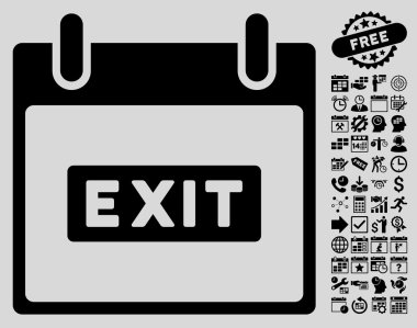 Resim yazısı takvim gün düz vektör simge Bonus ile çıkmak