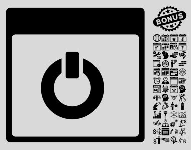 Takvim sayfası düz vektör simge Bonus ile geçiş