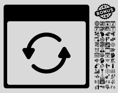 Update takvim sayfa düz vektör simgesi Bonus ile