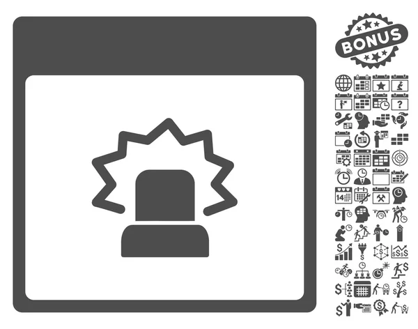 Page de calendrier d'alerte Icône vectorielle plate avec bonus — Image vectorielle