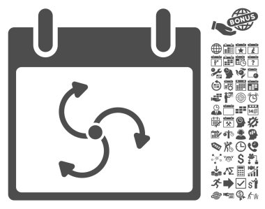 Siklon takvim gün düz vektör simge Bonus ile