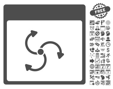 Siklon takvim sayfa düz vektör simge Bonus ile