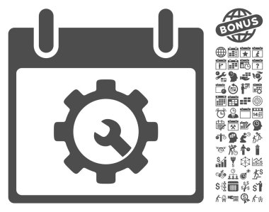 Seçenekleri araçlar takvim gün düz vektör simgesi Bonus ile