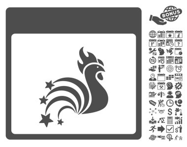 Horoz Fireworks ile Bonus sayfa düz vektör simge takvim