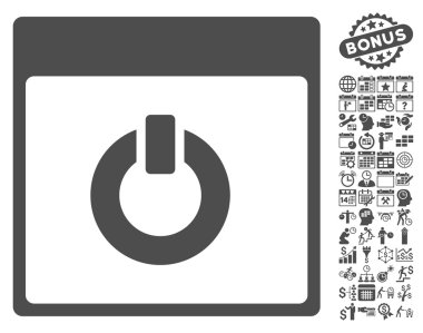 Takvim sayfası düz vektör simge Bonus ile geçiş