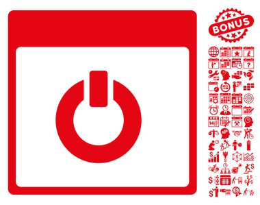 Takvim sayfası düz vektör simge Bonus ile geçiş