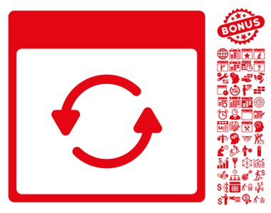 Update takvim sayfa düz vektör simgesi Bonus ile