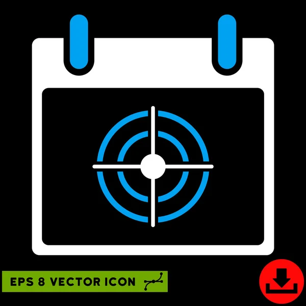 Bullseye Kalender Tag Vektor eps Symbol — Stockvektor