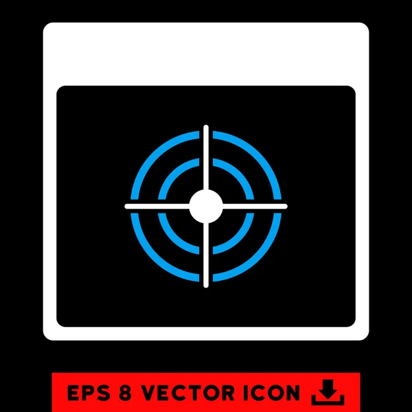 Bullseye Calendário Página Vector Eps Icon — Vetor de Stock