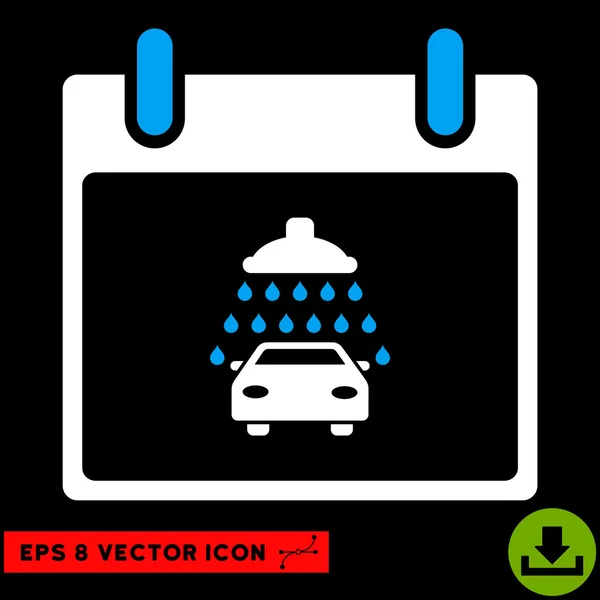 Auto Dusche Kalender Tag Vektor eps Symbol — Stockvektor