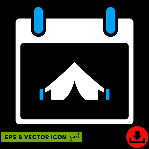 Camping calendario día icono de vectores Eps — Vector de stock