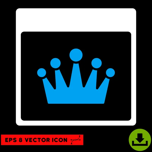 Página del calendario de la corona Vector Eps icono — Vector de stock