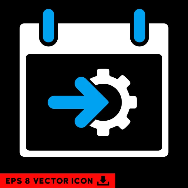 Cog Intégration Calendrier Jour vectoriel Eps Icône — Image vectorielle