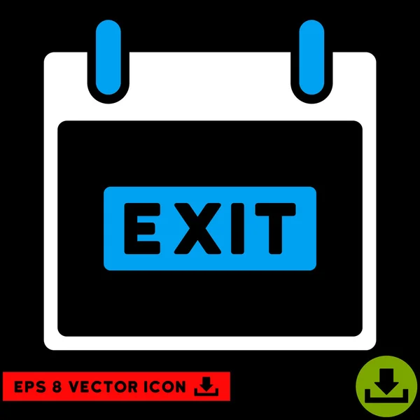 Exit bildtext kalenderikonen dag vektor Eps — Stock vektor