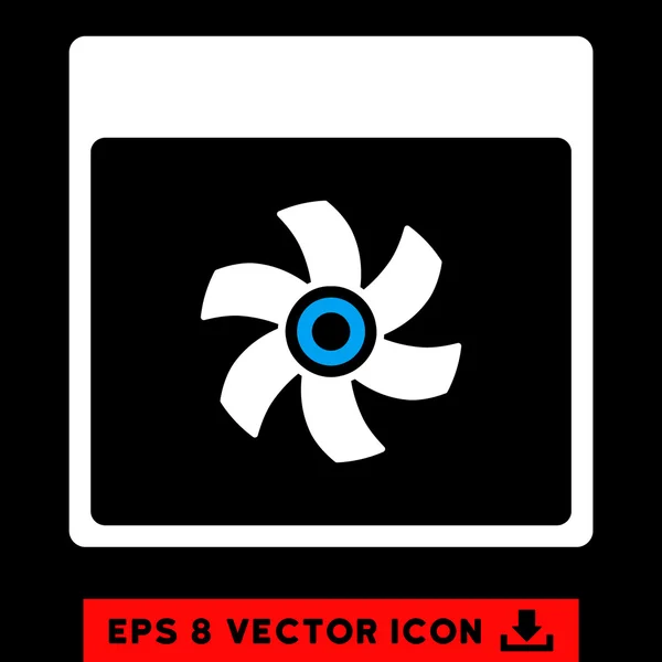 Página del calendario del ventilador Vector Eps icono — Vector de stock