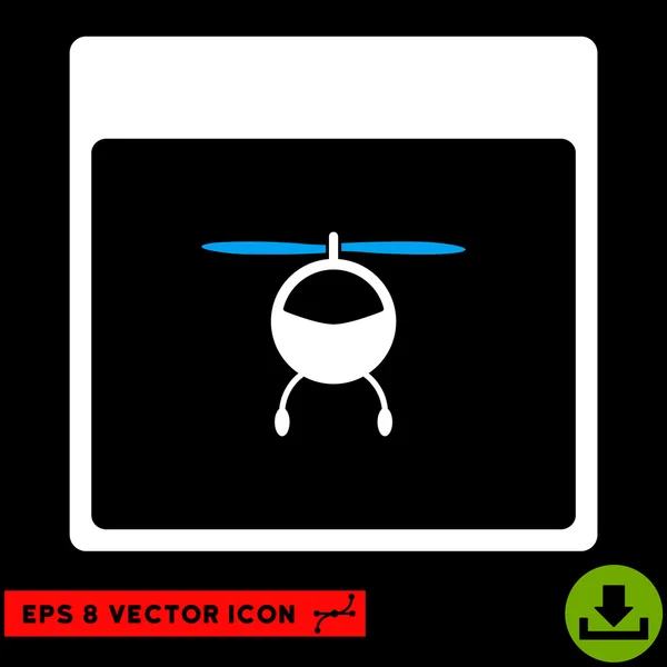 Hubschrauber Kalender Seite Vektor eps Symbol — Stockvektor