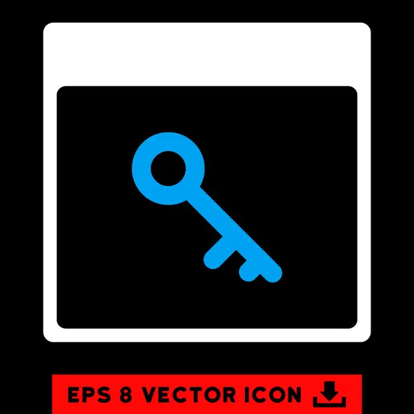 Key Calendar Page Vector Eps Icon — Stock Vector