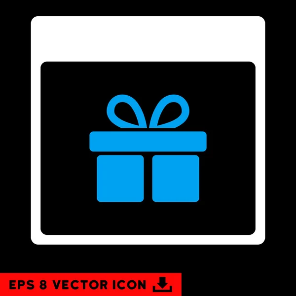 Caixa de presente Página de Calendário Vector Eps Icon — Vetor de Stock