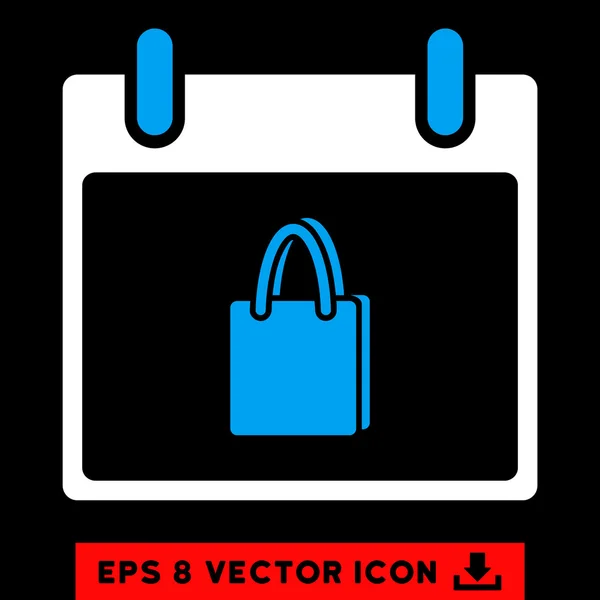 Saco de compras Calendário Dia Vector Eps Ícone — Vetor de Stock