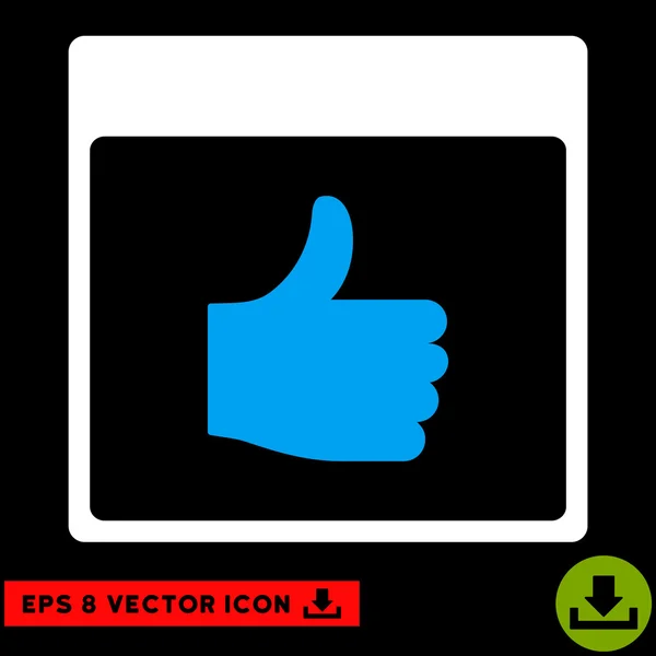 Thumb Up Calendar Page Vector Eps Icon — Stock Vector