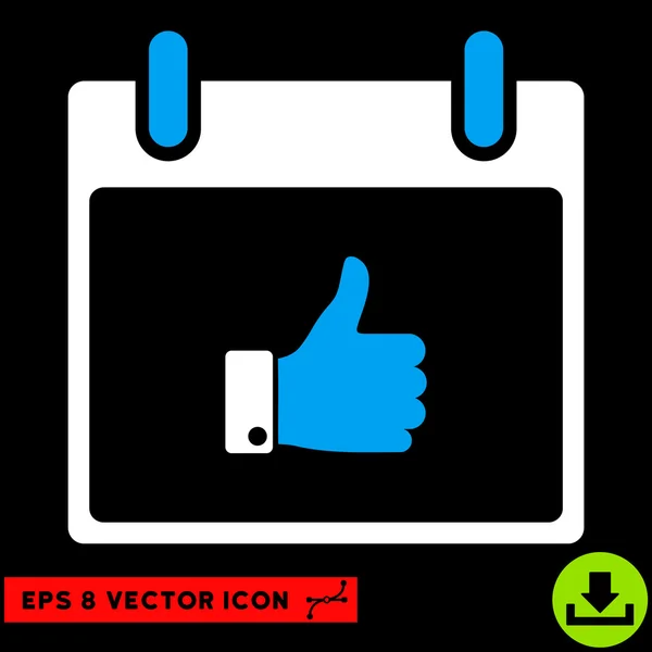 Thumb Up Hand Calendar Day Vector Eps Icon — Stock Vector