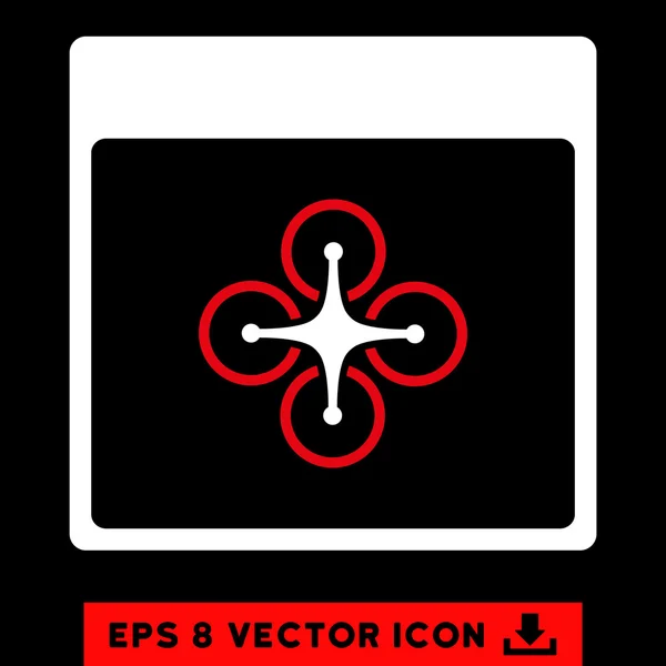 Calendario de helicóptero de aire Página Vector Eps icono — Vector de stock