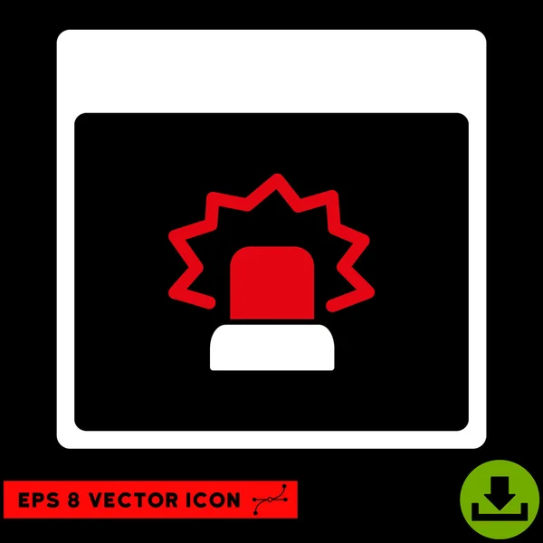 Alert Calendar Page Vector Eps Icon — Stock Vector