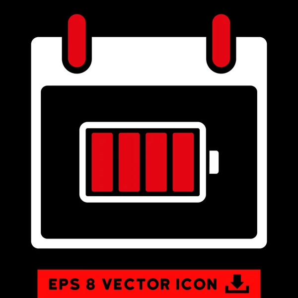 Calendario de la batería Día Vector Eps icono — Vector de stock