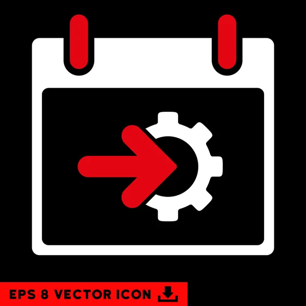 Rädchen Integration Kalender Tag Vektor eps Symbol — Stockvektor