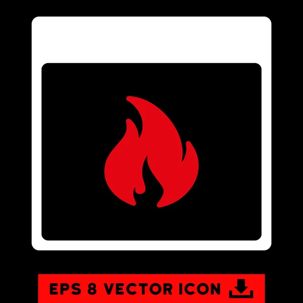 Calendario de fuego Página Vector Eps icono — Vector de stock