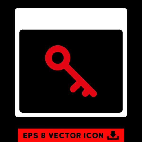 Página de calendário chave Vector Eps Icon — Vetor de Stock