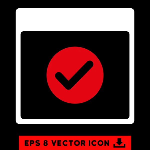 Ok Calendário Dia Vector Eps Ícone — Vetor de Stock