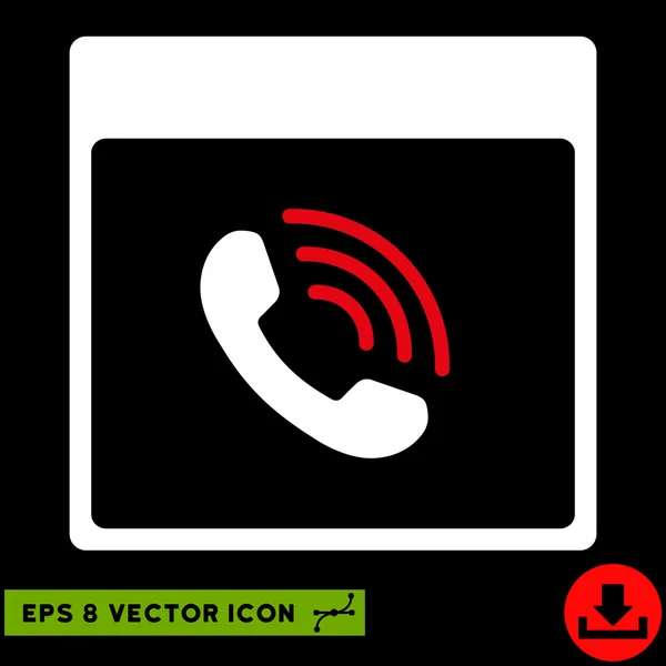 Calendrier des appels téléphoniques Page vectorielle Eps Icône — Image vectorielle