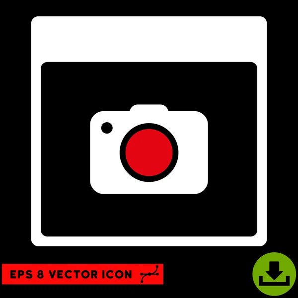 Foto cámara Calendario Página Vector Eps icono — Vector de stock